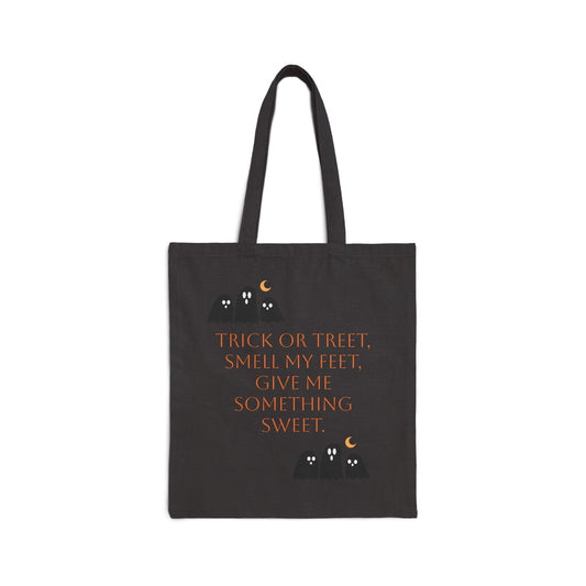 Spooky Ghosts Cotton Canvas Tote Bag | Eco-Friendly Halloween Shopper